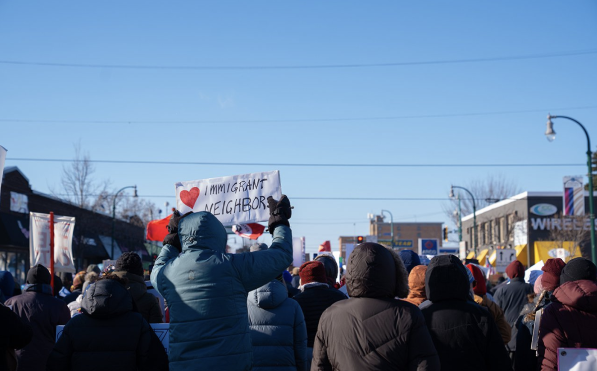 Protesters march in support of immigrant communities in Minneapolis 