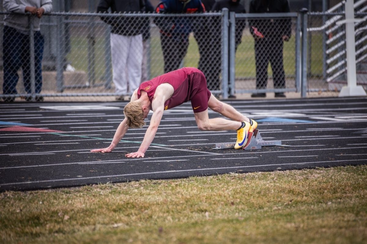 Levi Knudson right before race